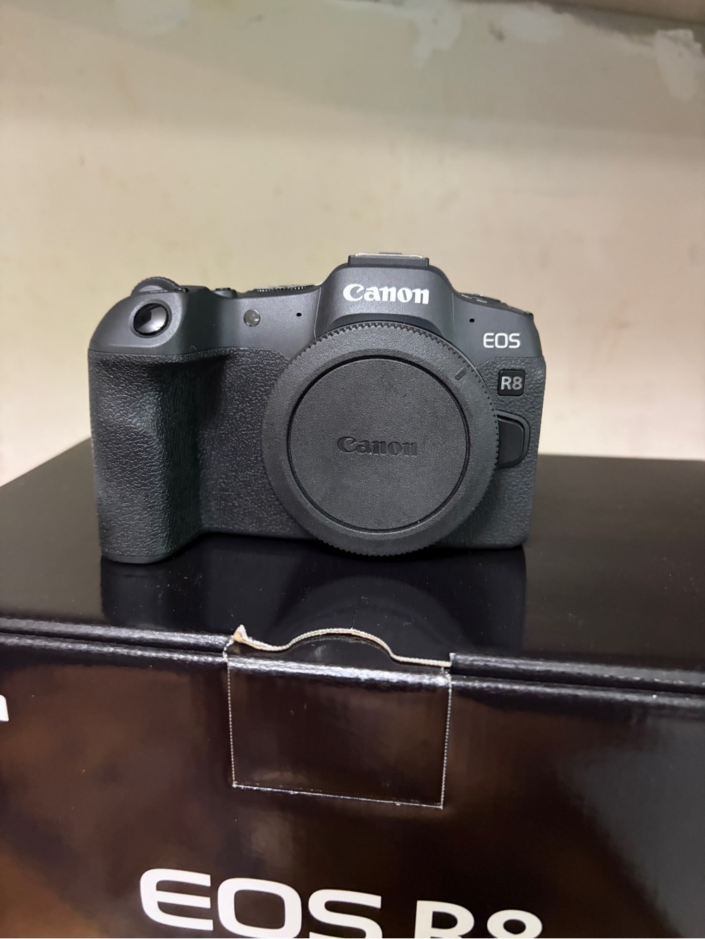 Canon EOS R8 Mirrorless Camera in Black with Lens Cap